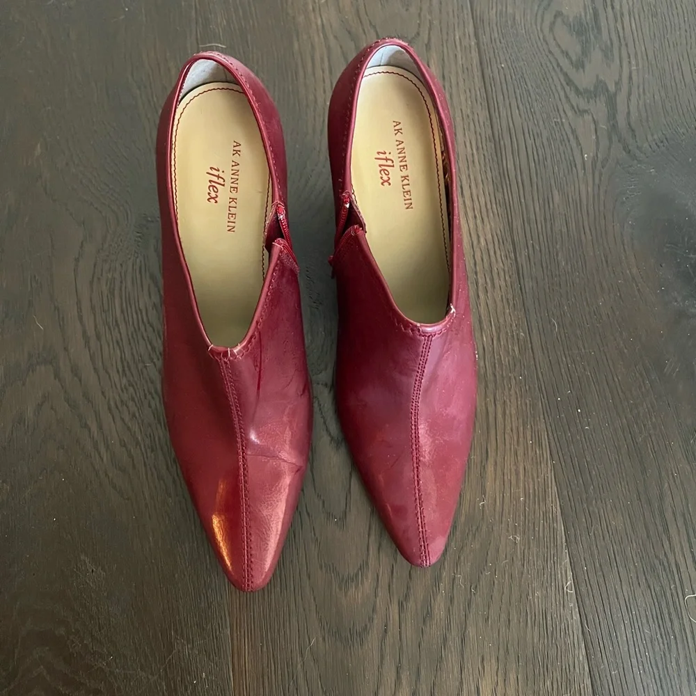 red bootie heels by anne klein - Picture 3 of 4